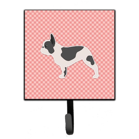 Carolines Treasures French Bulldog Checkerboard Pink Leash or Key Holder BB3641SH4